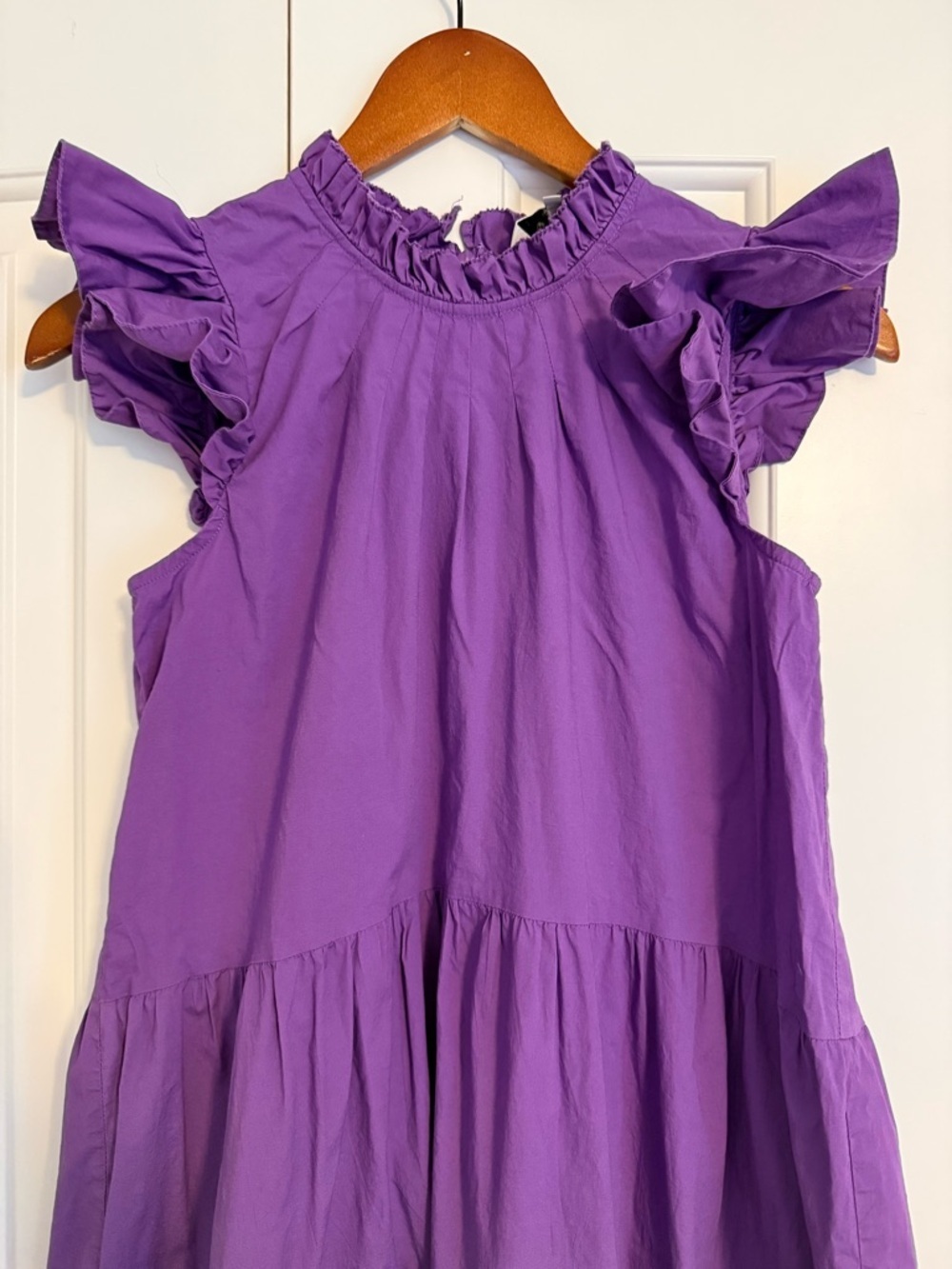 Sea New York Tabitha Tiered Dress Poplin Cotton Grape Purple Size 0 - Picture 6 of 12